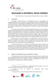 Resumo expandido Educa&ccedil;&atilde;o a Dist&acirc;ncia um novo Cen&aacute;rio