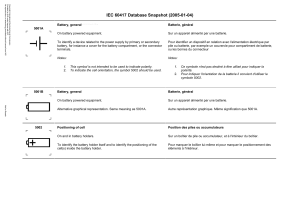 CEI 60417 : Symboles graphiques pour &eacute;quipements - Batterie & Alimentation