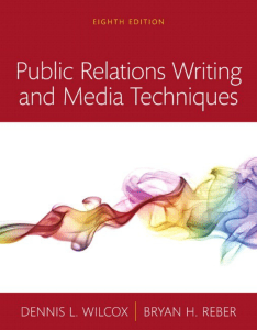 Public Relations Writing and Media Techniques Textbook