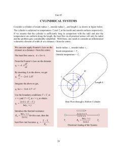 Heat Transfer in Cylindrical Systems: Fourier's Law & Thermal Resistance