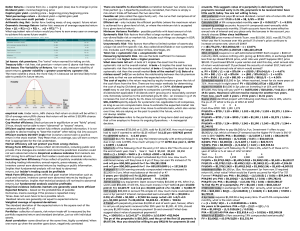 Finance & Investment: Returns, Risk, Capital Markets Study Guide