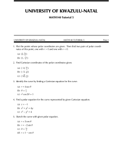 MATH140 Tutorial 5: Polar & Cartesian Coordinates, Curve Sketching