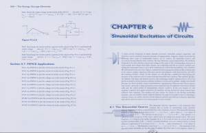 Sinusoidal Excitation of Circuits: Analysis & PSPICE Applications