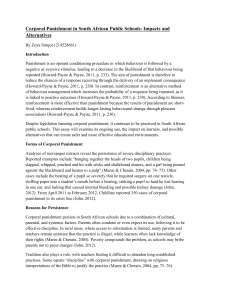 Corporal Punishment in South African Schools: Impacts & Alternatives