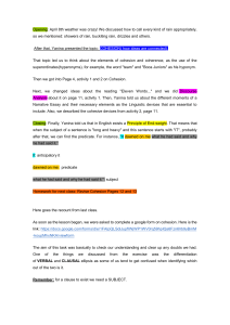 English Class Notes: Cohesion, Discourse, Language Use