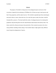 Ecotholis: AI Biodomes for Endangered Species Preservation