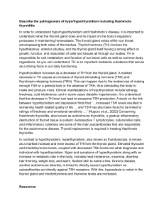 Hypo/Hyperthyroidism & Hashimoto's Pathogenesis