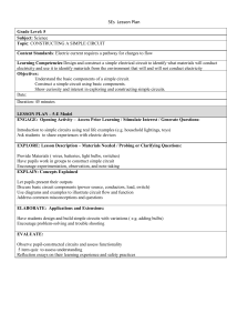 5th Grade Science: Simple Circuit Lesson Plan