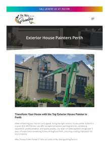 Exterior House Painters Perth