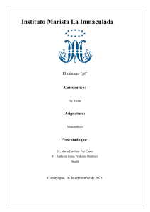 El n&uacute;mero Pi: Un trabajo de investigaci&oacute;n de la escuela secundaria