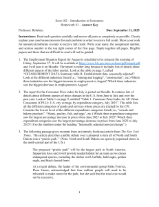 Econ 102 Homework #1: Introduction to Economics Assignment