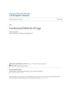 Fundamental Methods of Logic: An Introductory Textbook by Matthew Knachel