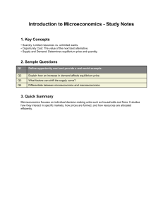 Microeconomics Study Notes: Key Concepts & Sample Questions