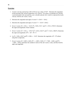 Vector Exercises and Solutions