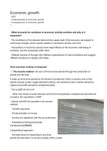 Economic Growth: GDP, Measurement, Business Cycle & Aggregate Demand