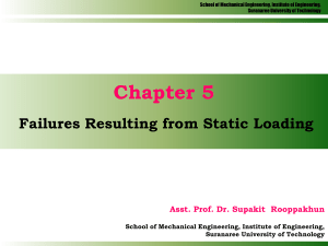Static Loading Failures: Theories & Design Equations
