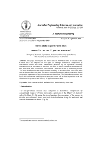 Stress State in Perforated Discs: FEM & Photoelasticity Analysis