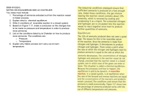Chemical Equilibrium & Le Chatelier's Principle: Haber Process Notes
