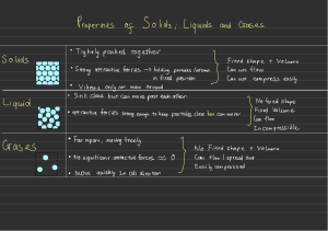 Properties of Solids, Liquids, and Gases Notes