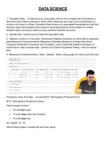 Data Science Fundamentals: Statistics, Measures, and Python Basics