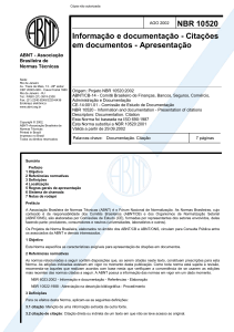 NBR 10520: Cita&ccedil;&otilde;es em Documentos - Apresenta&ccedil;&atilde;o