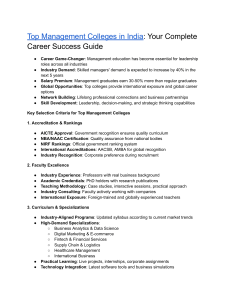Top Management Colleges in India: Career Success Guide & Selection Criteria