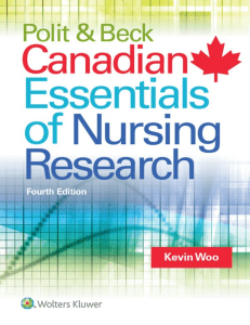 Polit & Beck Canadian Essentials of Nursing Research, Fourth Edition