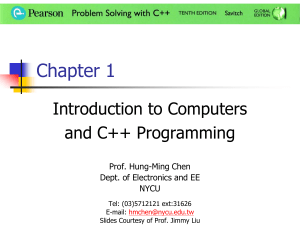 Introduction to Computers & C++ Programming | NYCU Lecture Slides