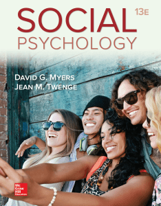 Social Psychology 13th Edition Textbook by Myers & Twenge