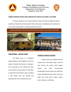 Urban Design & Socio-Cultural Factors: Architecture Course Material