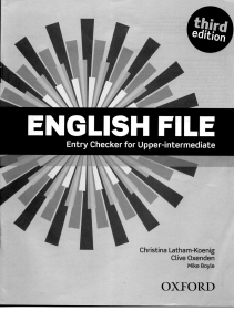 English File Entry Checker: Upper-Intermediate