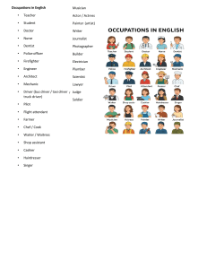 Occupations in English Worksheet