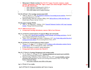 Accounting Earnings Timeliness & PEAD: Research & Analysis