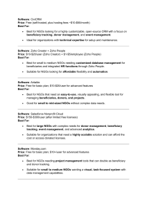 CRM Software Comparison for NGOs