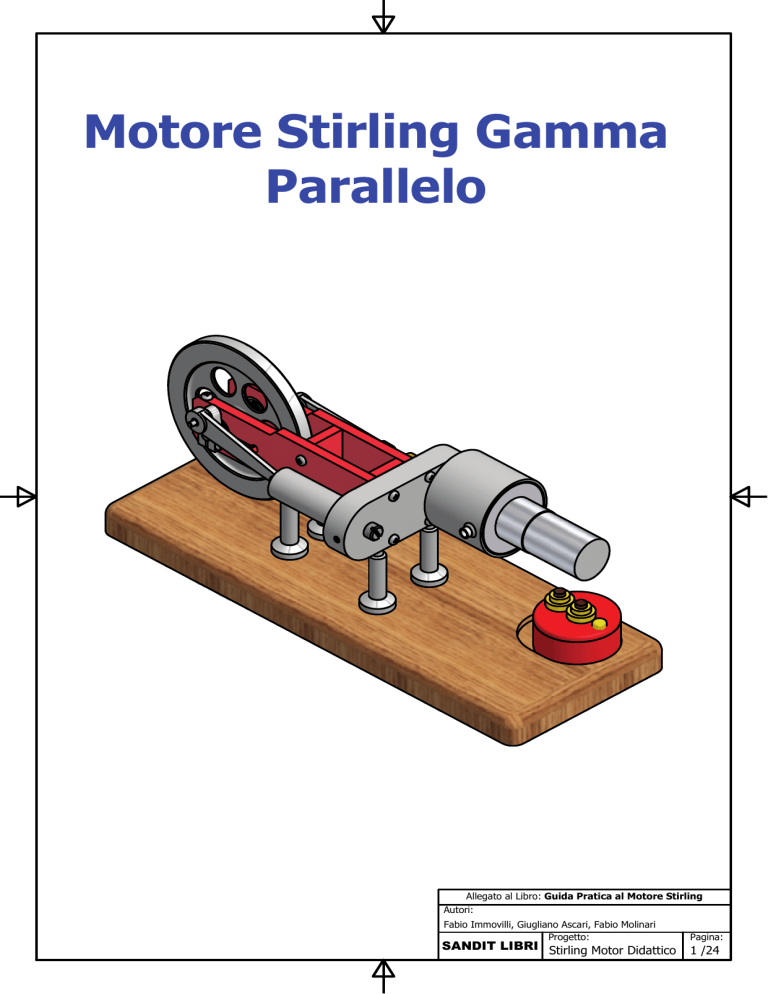 Stirling Engine Gamma Parallel: Drawings & Parts List