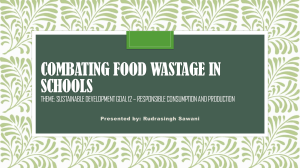 Combating Food Wastage in Schools: SDG 12 & Sustainability Solutions