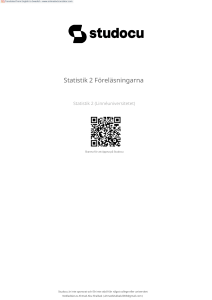 Statistik 2: Test av god passform & oberoende