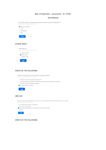 Basic IP Awareness Assessment: Patents, Copyright, Trademarks Quiz