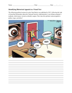 Rhetorical Appeals Worksheet: Analyzing Political Cartoons