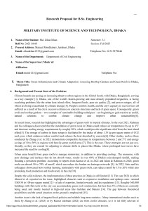 Green Roofs & Climate Adaptation in Dhaka: B.Sc. Engineering Proposal