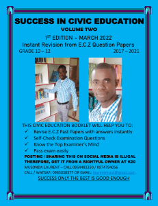 Civic Education Exam Revision: ECZ Past Papers (2017-2021)
