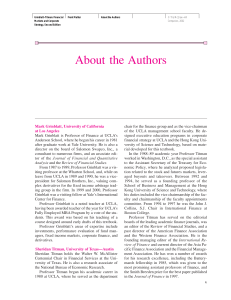 Grinblatt-Titman: Financial Markets & Corporate Strategy, 2nd Ed.