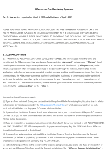 AliExpress.com Free Membership Agreement - Terms & Conditions 2025