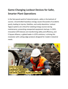 Game-Changing Lockout Devices for Safer, Smarter Plant Operations