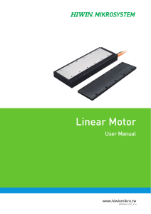 HIWIN Linear Motor User Manual: Installation, Selection & Maintenance