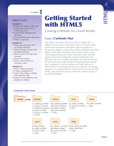 HTML5 Tutorial: Getting Started with Web Page Structure & Elements
