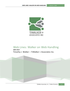 Web Lines: Walker on Web Handling - Technical Guide & Table of Contents