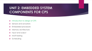 Embedded System Components for CPS: Sensors & Actuators