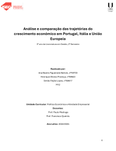 An&aacute;lise do Crescimento Econ&oacute;mico: Portugal, It&aacute;lia, UE (2000-2023)
