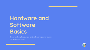 Hardware and Software Basics: Grade 9 ICT Presentation